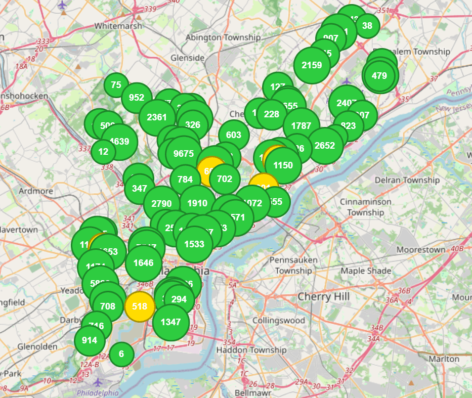 Map of Philadelphia’s 2024-2025 Litter Index Data