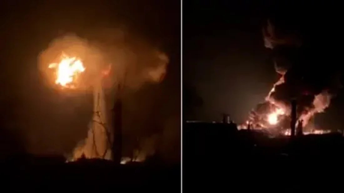 ইউক্রেনের তেল ডিপোতে বিস্ফোরণ