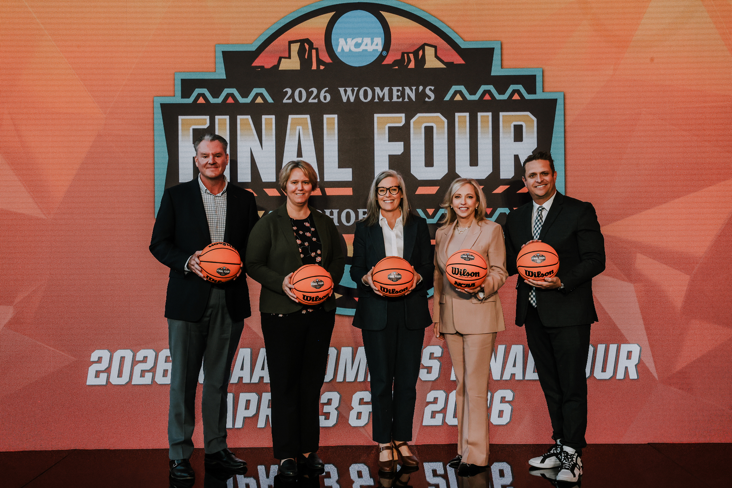 NCAA And Phoenix Unveil Logo For 2026 Women S Final Four 2026 NCAA Logo Presser 