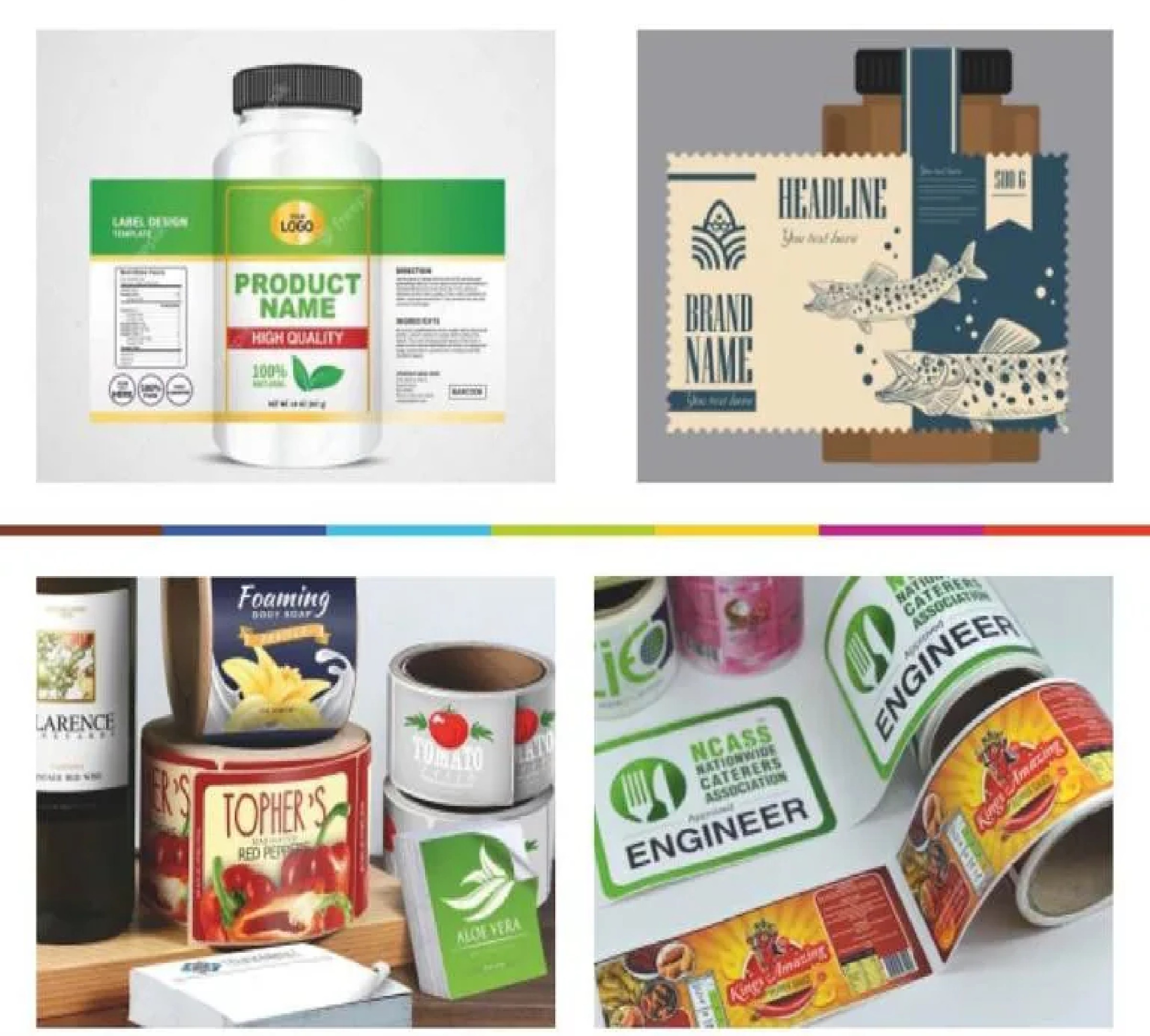 Custom shape packaging labels