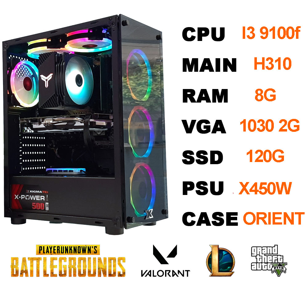 PC Gaming I3 9100F RAM 8GB VGA GT1030 2GB PHONGNET COM I39100F 