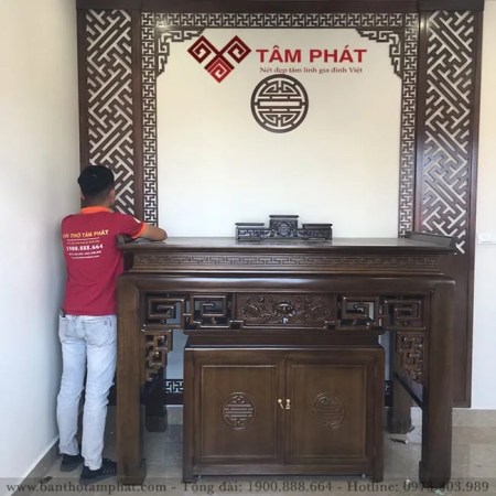 Bàn thờ Phật và Gia tiên Gỗ Gụ BTGu1536 3 30