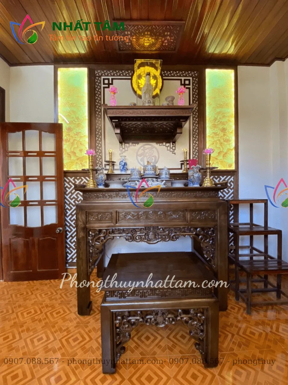 mẫu bàn thờ chung cư