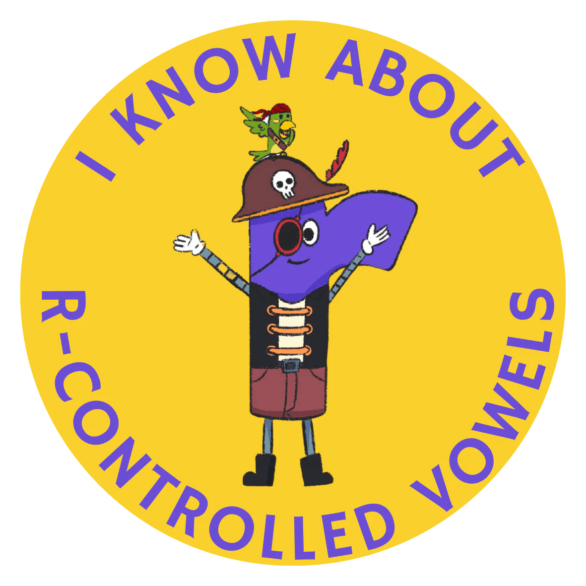 Bossy R Sticker Sheet 12 Per Sheet Phonics Read Alouds