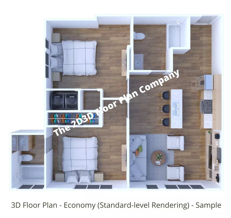 3d Floor Plan Design Rendering Samples Examples The 2d3d - Dark Background Collection - 4K Quality