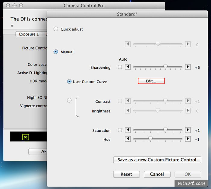 梅問題-《Nikon Camera Control Pro2》自訂Nikon Df相片調控檔