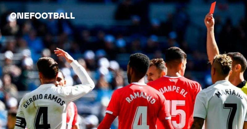 Sergio Ramos The Most Red Cards For One Player In - Beautiful 8K Minimal Wallpapers | Free Download