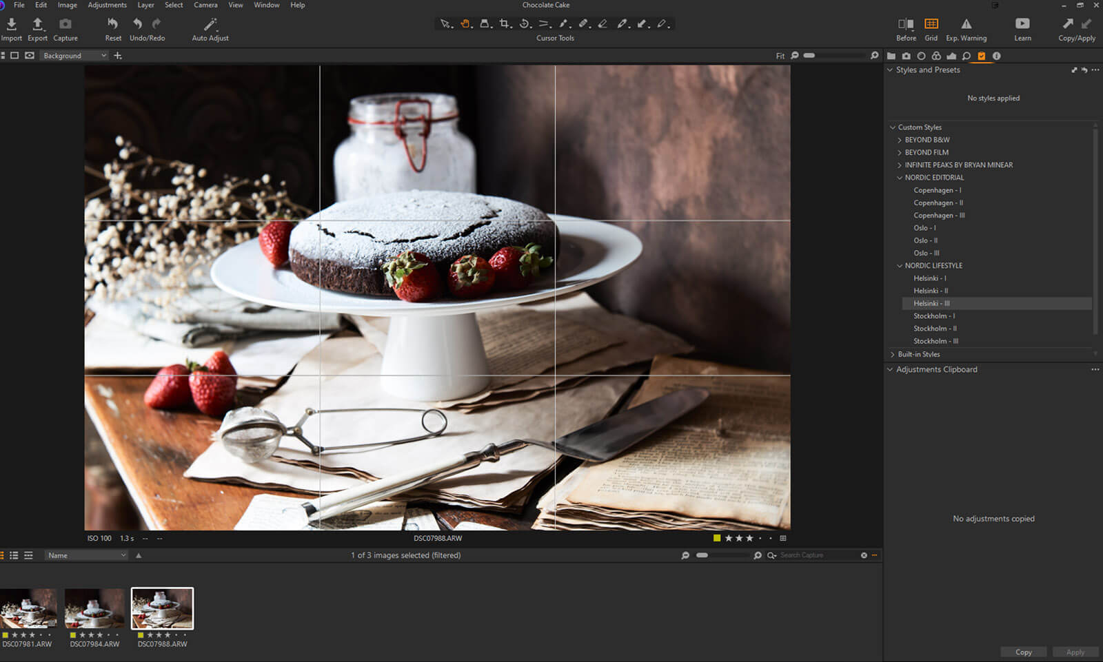 Using styles in Capture One