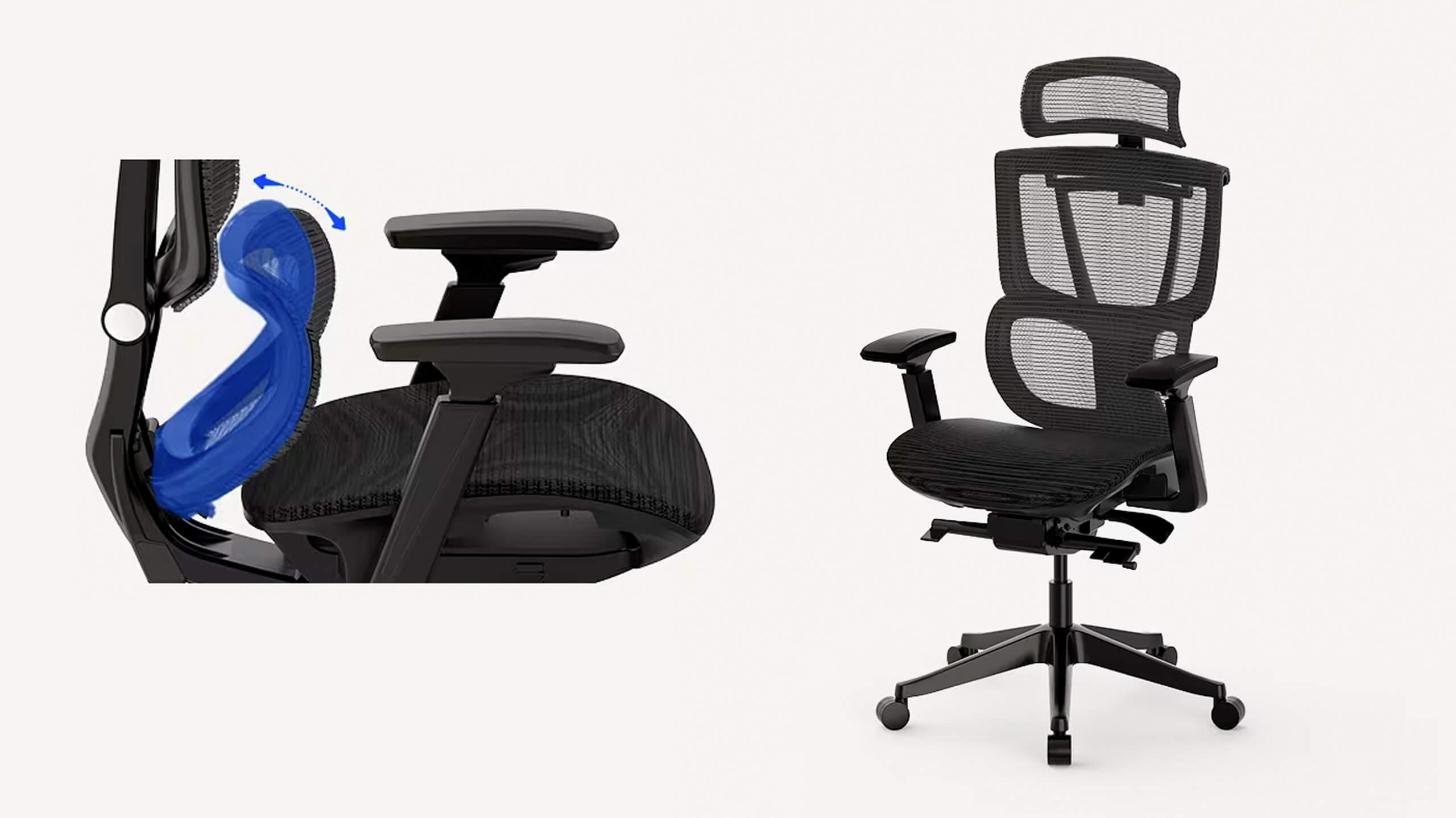 Ergonomic Office Chair, FlexiChair C7 for Improved Posture and  Productivity