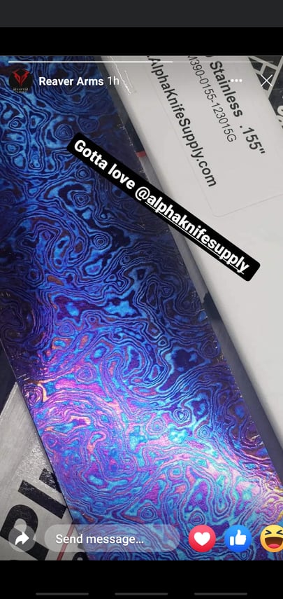 timascus for the reaver arms knife