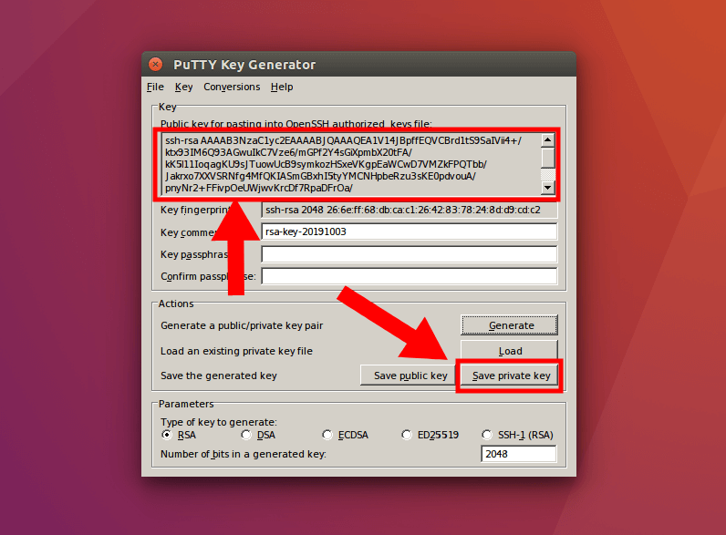 Copy and Save SSH Key