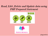 Read Edit Delete And Update Data Using Php Prepared Statement