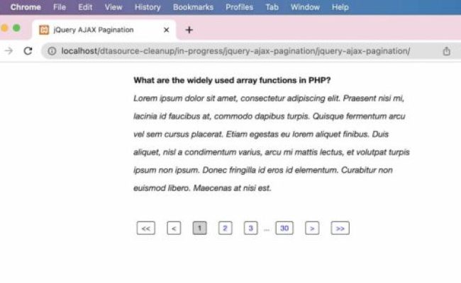 JQuery AJAX Pagination - Phppot