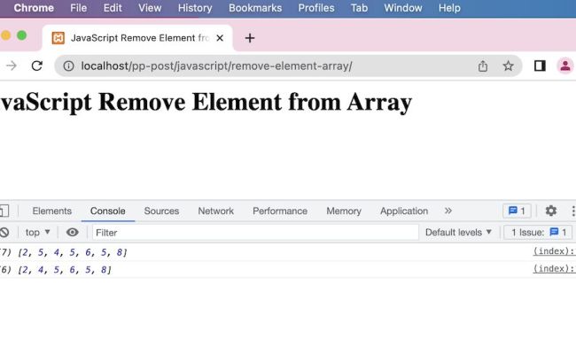 JavaScript Remove Element From Array - Phppot
