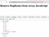 Remove Duplicates From Array Javascript Phppot