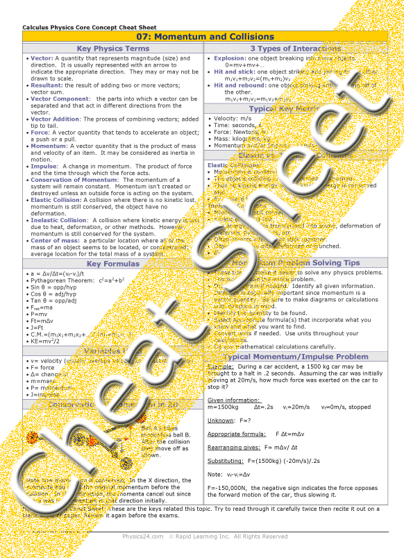 Momentum And Collisions Physics In 24 Hrs - Professional Retina Light Illustrations | Free Download