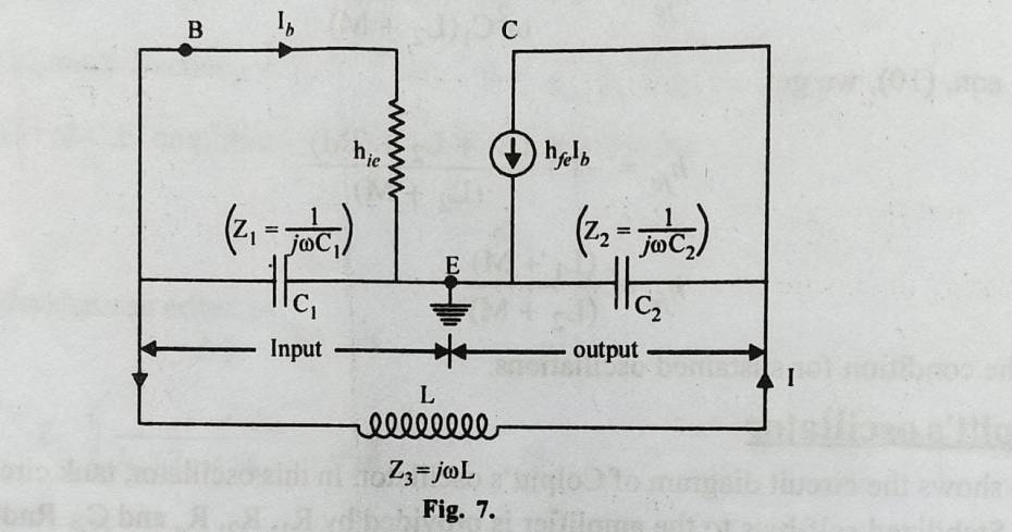 Colpitts Oscillator Derivation