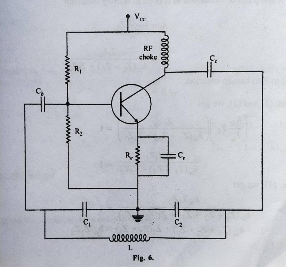 Colpitts Oscillator Derivation
