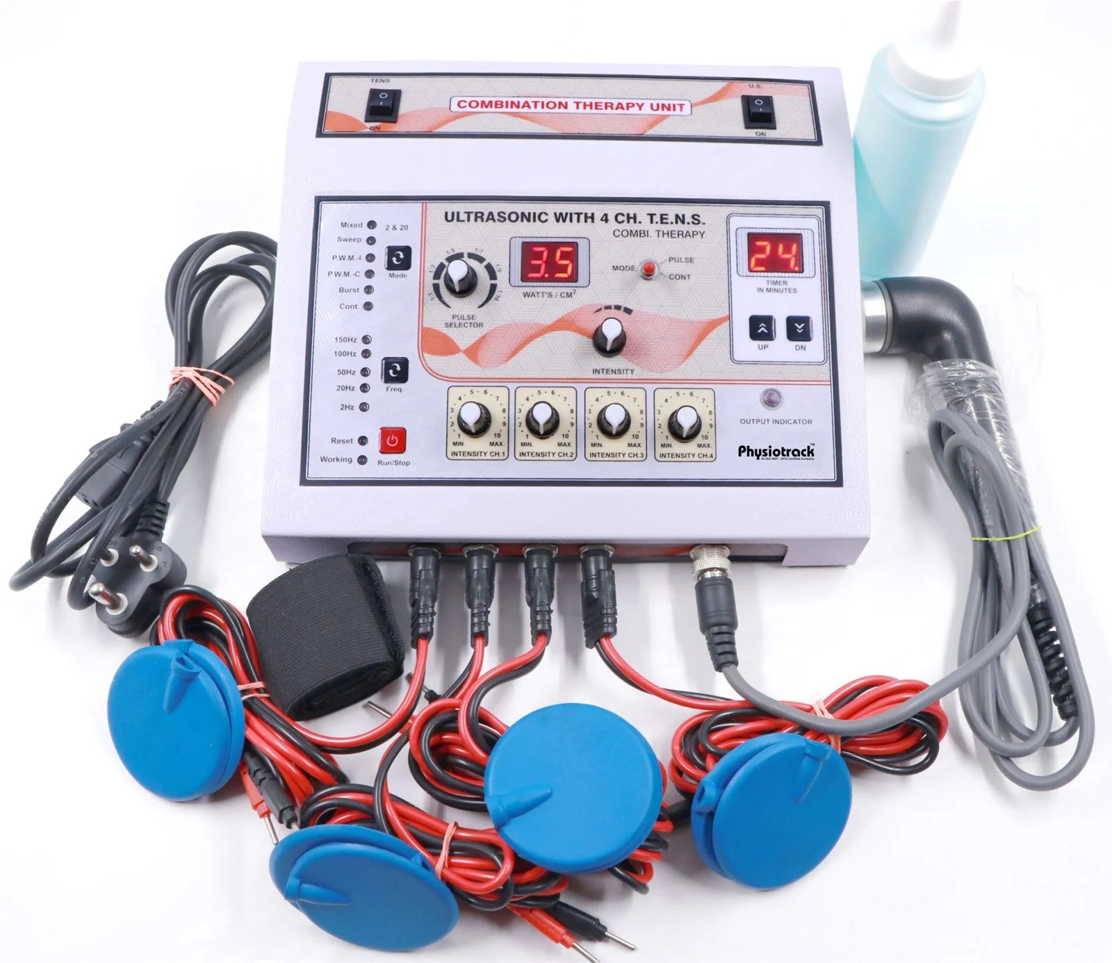PHYSIOTRACK Ultrasonic Tens Machine 4 Channel