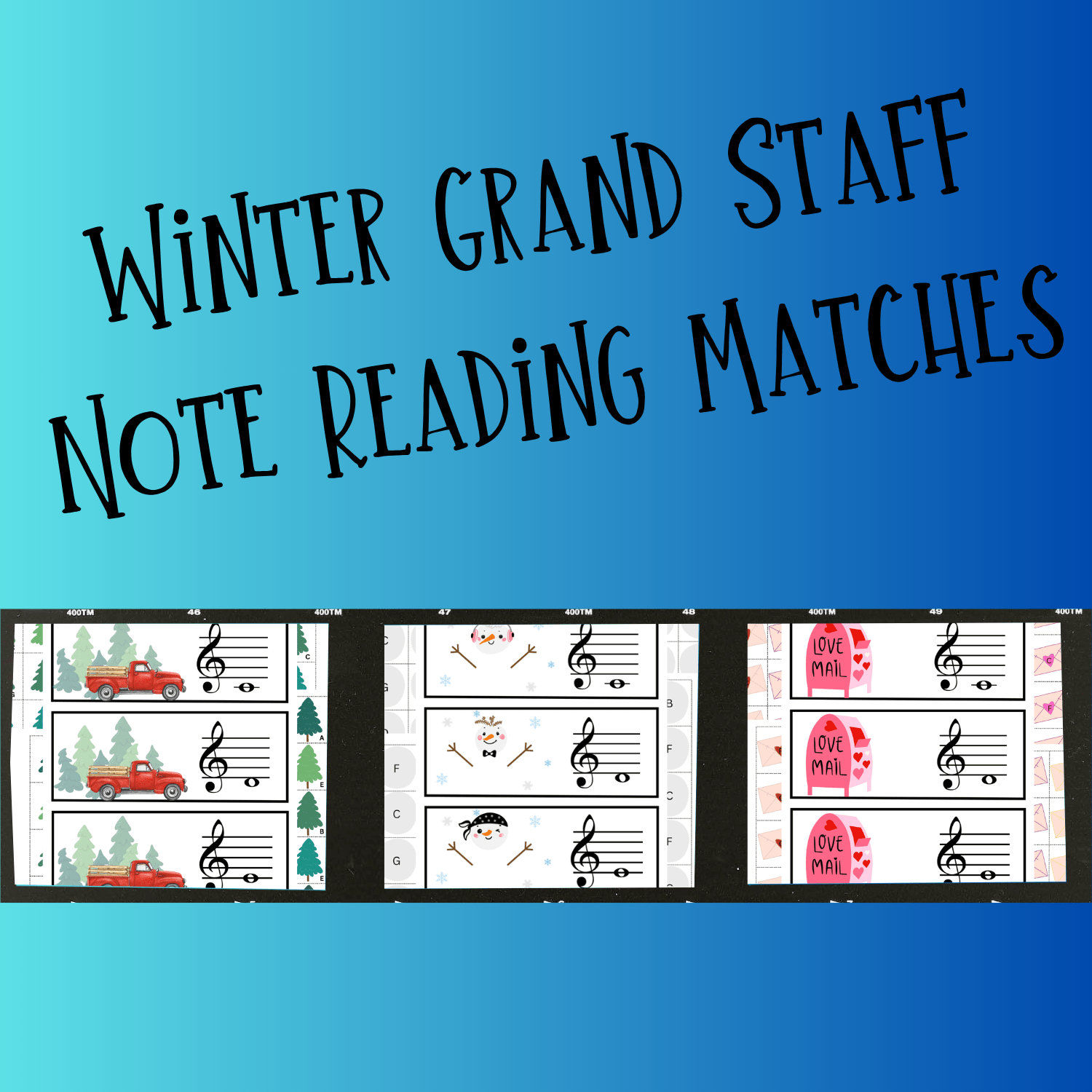Winter Note Matching Pack