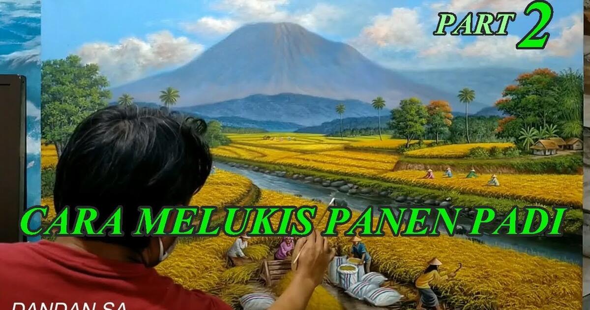Dan orang yang sedang berlayar di sana dengan perahu layar yang kecil untuk menikmati indahnya laut. Cara Menggambar Melukis Pemandangan Panen Padi Part 2 How To Draw Landscape By Dandan Sa Ttr 32 Bilibili