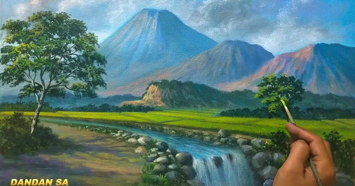Contoh wallpaper pemandangan alam bagus & keren (lukisan, foto, . Cara Melukis Pemandangan Gunung Lukisan Pemandangan Alam Akrilik Tutorial 89 Bilibili
