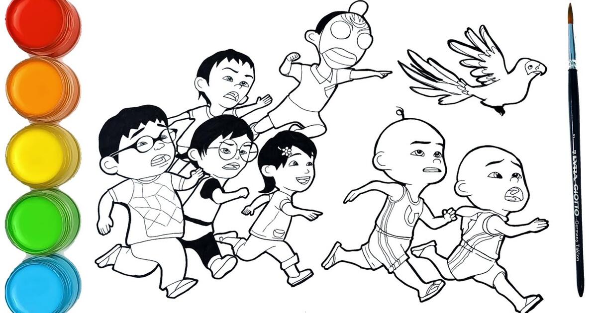 Aktiviti mewarna serta sesi istimewa bersama upin dan ipin disamping menjamu selera buffet makanan selera . Upin Ipin Dan Kawan Kawan Mengejar Si Burung Merah Kabur Menggambar Dan Mewarnai Terbaru 2022 Bilibili