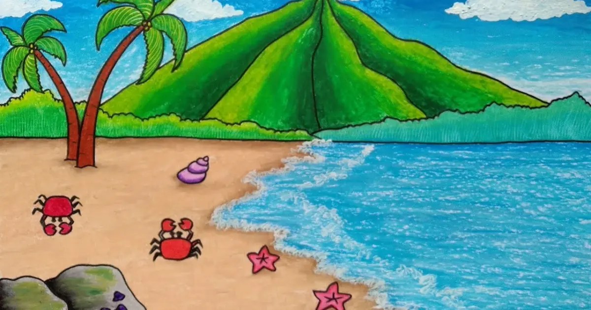 Kanal youtube mari belajar menggambar. Menggambar Pemandangan Gunung Dan Pantai Belajar Menggambar Dan Mewarnai Yang Mudah Bstation