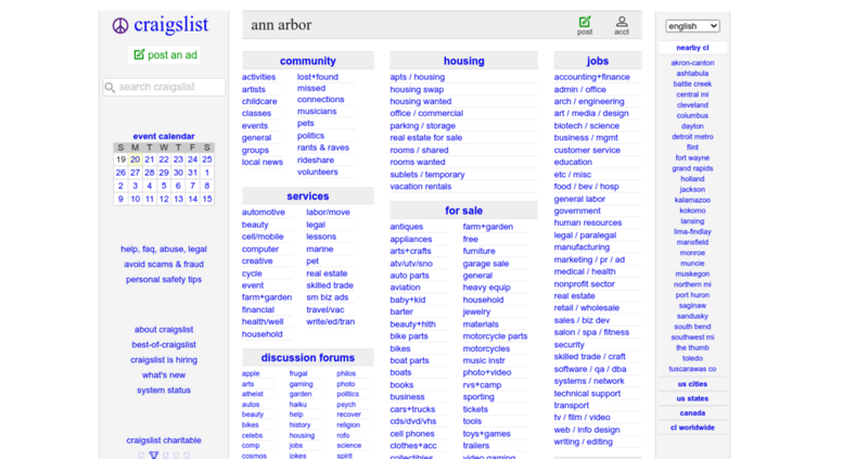 access annarborcraigslistorg craigslist ann arbor mi jobs apartments for sale services community and events on ann arbor craigslist community pets