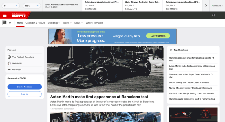 Access En Espnf1 Com Formula 1 News Live Grand Prix