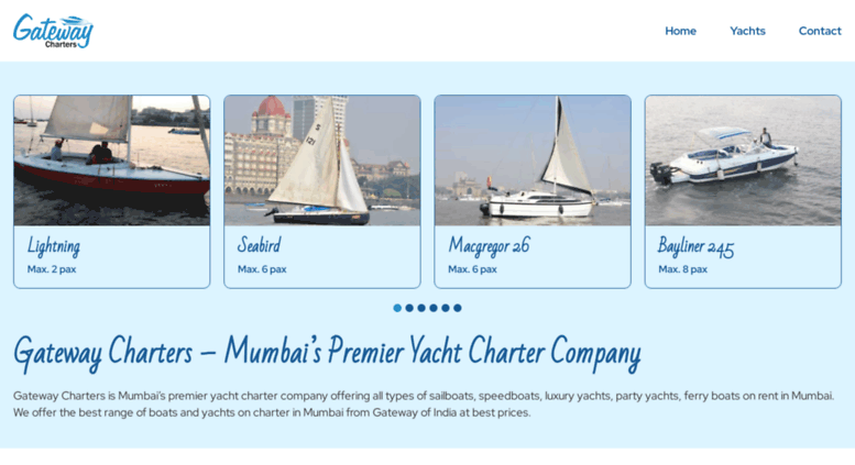 Access Gatewaycharters In Yacht Charter In Mumbai Speedboat On