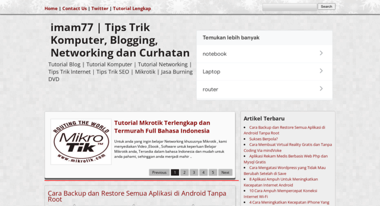 Create clean permalinks · 3. Access Imam77 Blogspot Co Id Imam77 Tips Trik Komputer Blogging Networking Dan Curhatan