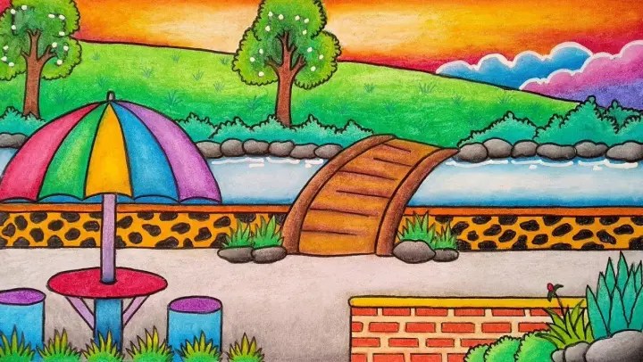 Di tempat wisata di cirebon yang satu ini, pengunjung dapat menjajal sejumlah kegiatan menarik seperti memancing, piknik, atau mengelilingi danau dari atas perahu motor. Menggambar Pemandangan Sawah Belajar Menggambar Dan Mewarnai Pemandangan Alam Bstation