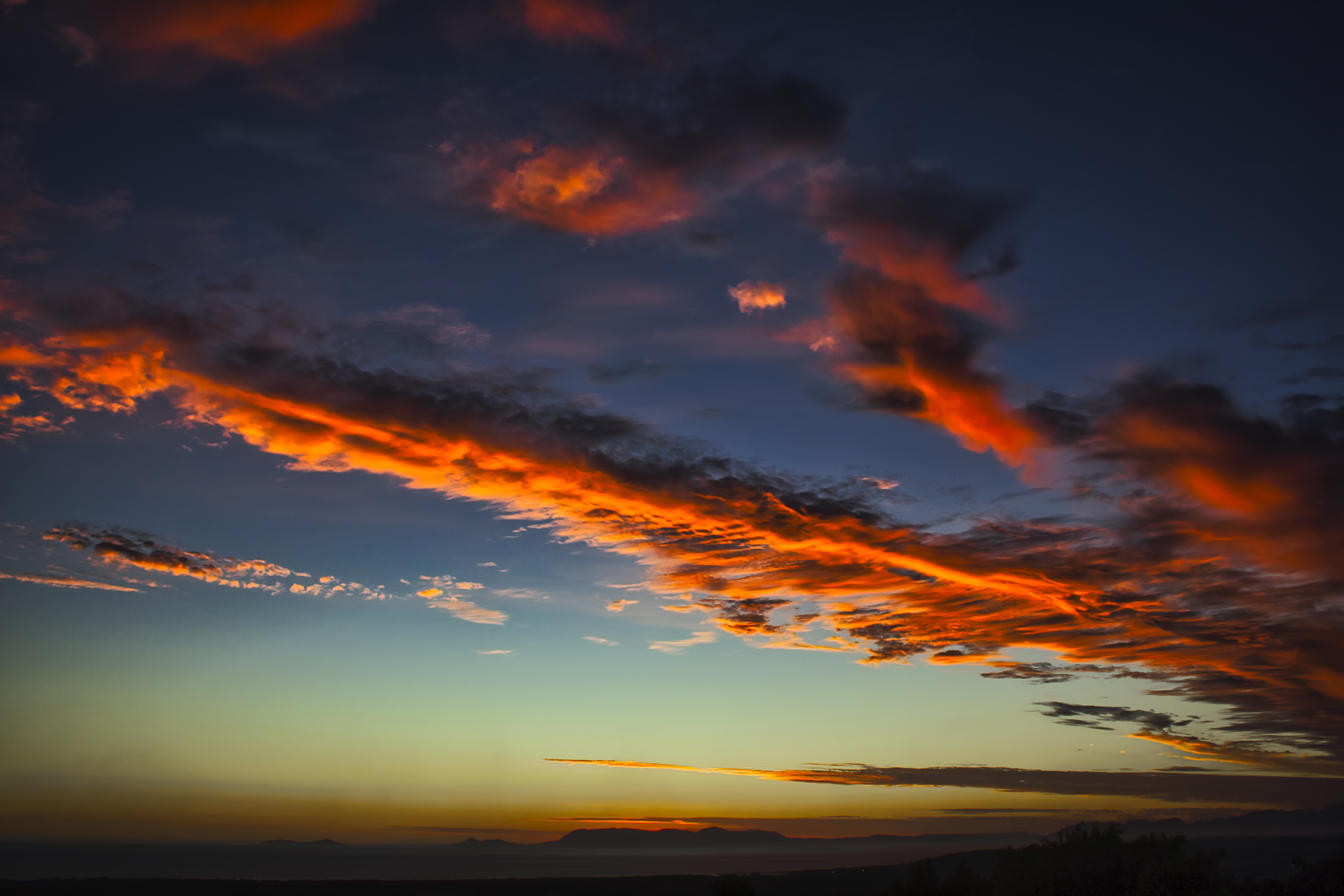 Orange Sunset Over False Bay