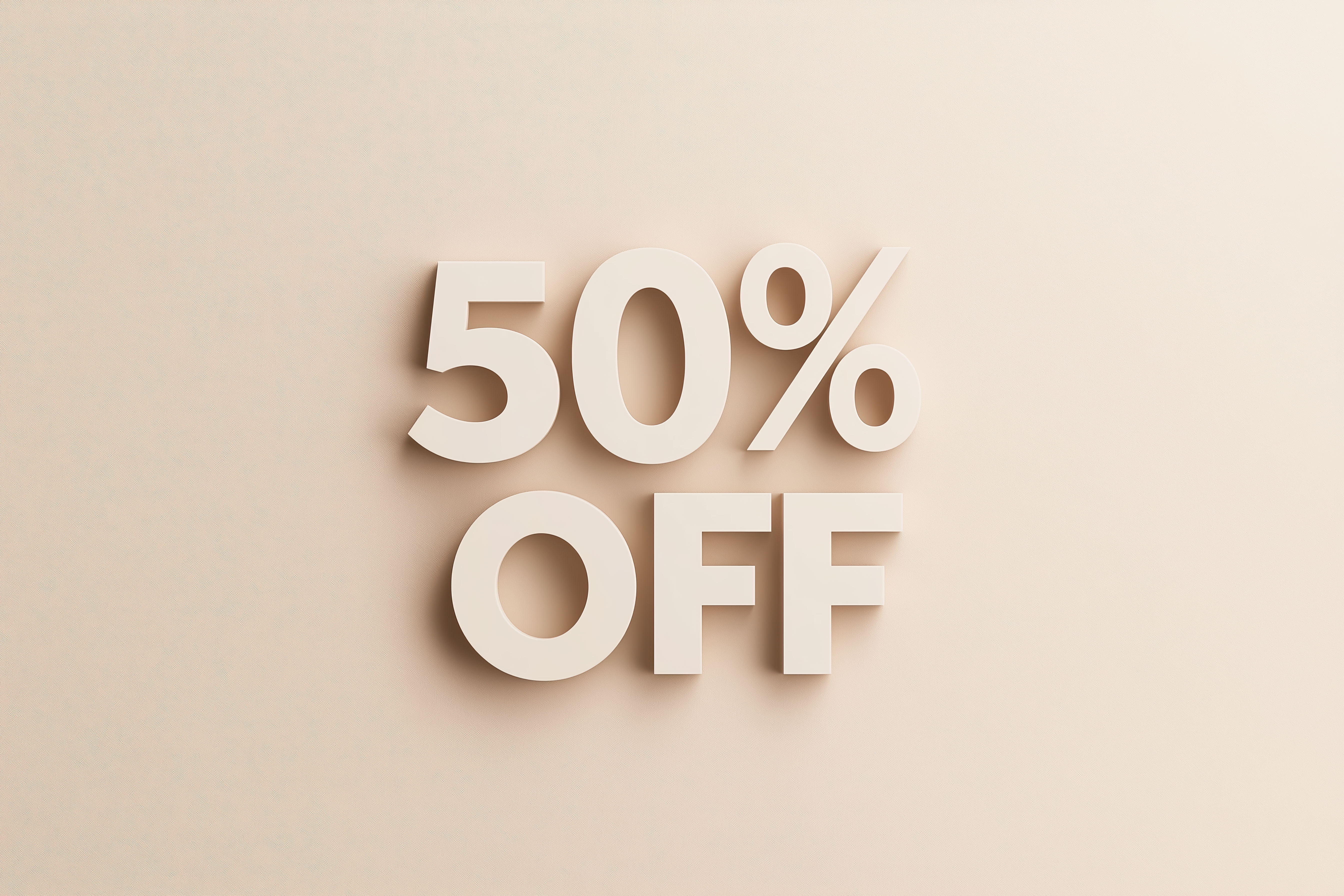 50% OFF Sign