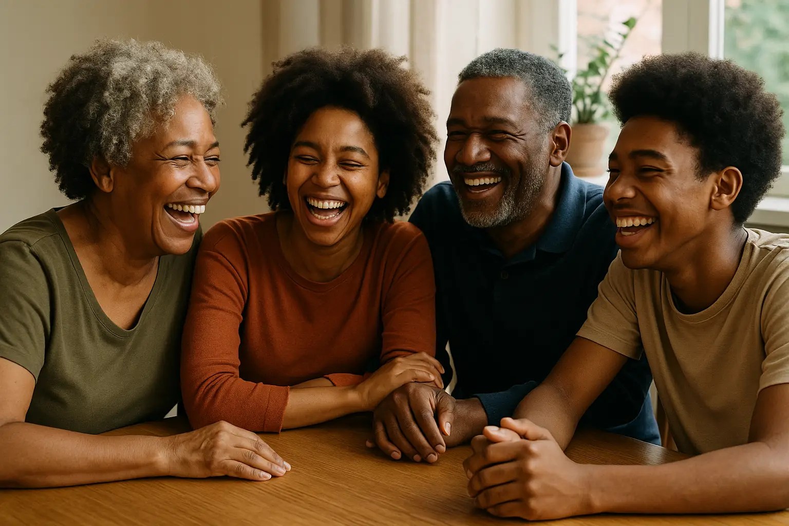 Group of people smiling