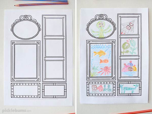 picture frame drawing prompts - free printable - picklebums on picture frame drawing free