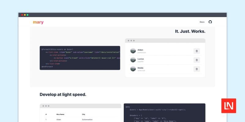 Github R2luna Mary Ui Laravel Blade Ui Components For Livewire 3 - Light Photos - Amazing Mobile Collection