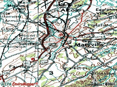Maryville Tn Map TPC22282.
