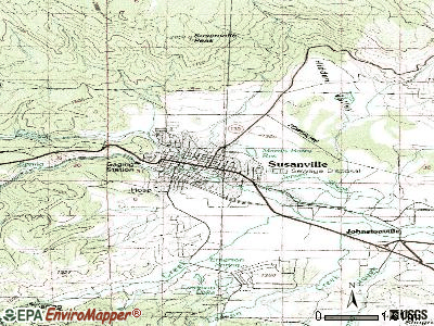 Mapa De Susanville California Susanville CA BLM Surface Mgmt Tpc2550 