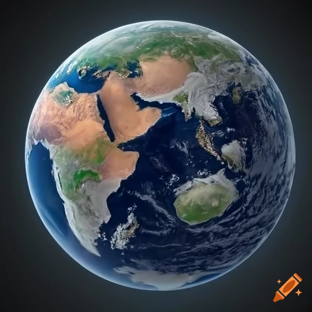 Visual representation of earth in 2025 on craiyon