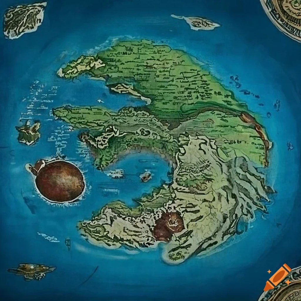 Map Of Earthsea Showing The Voyage In The Farthest Shore On Craiyon 1QT