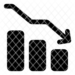 Bar Chart Graph Business And Finance Data Analytics Falling Decrease Analysis Icon - Best Ocean Wallpapers in Full HD