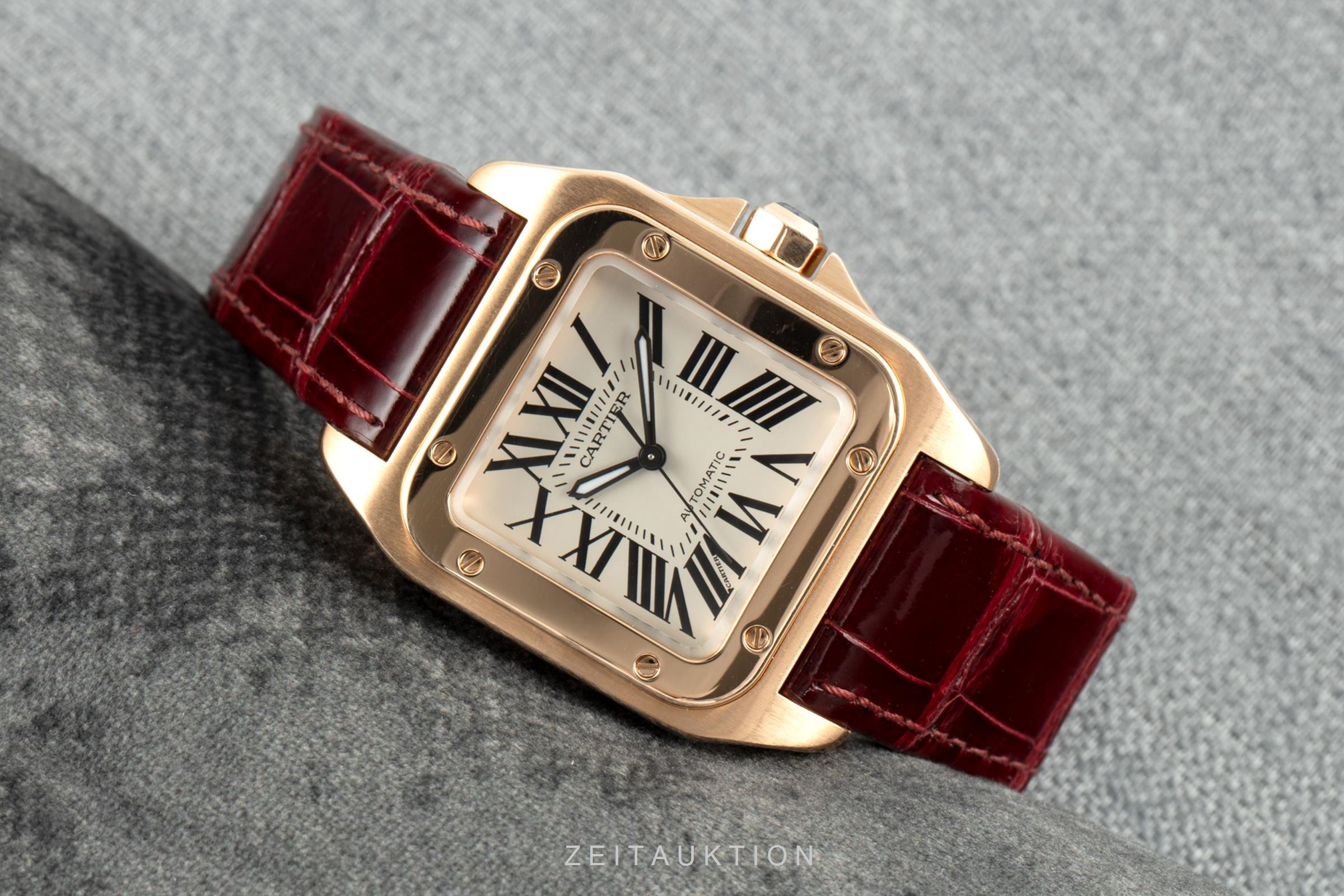 Cartier Santos 100 Oro De 18 Quilates Automatico Kal 076 Ref 2879 2103306