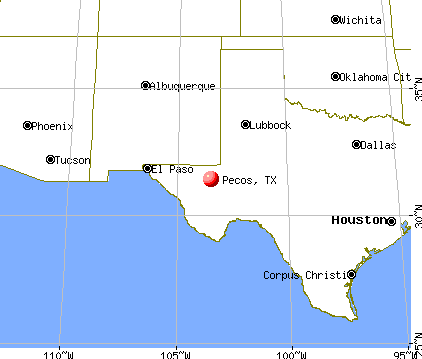 Pecos Texas Map Fr3729 