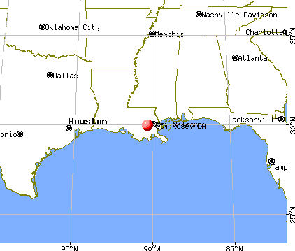 Belle Rose Louisiana Map Fr5028 