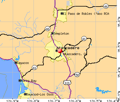 Atascadero California CA 93422 93465 Profile Population Maps Cm1425 