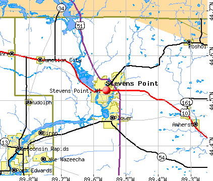 Stevens Point Wisconsin WI 54481 Profile Population Maps Real Cm1538 