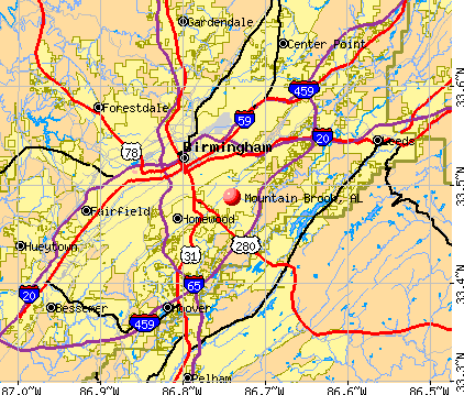 Mountain Brook Alabama AL 35223 Profile Population Maps Real Cm1867 