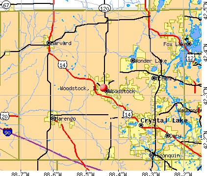 Woodstock Illinois IL 60098 Profile Population Maps Real Estate Cm1921 